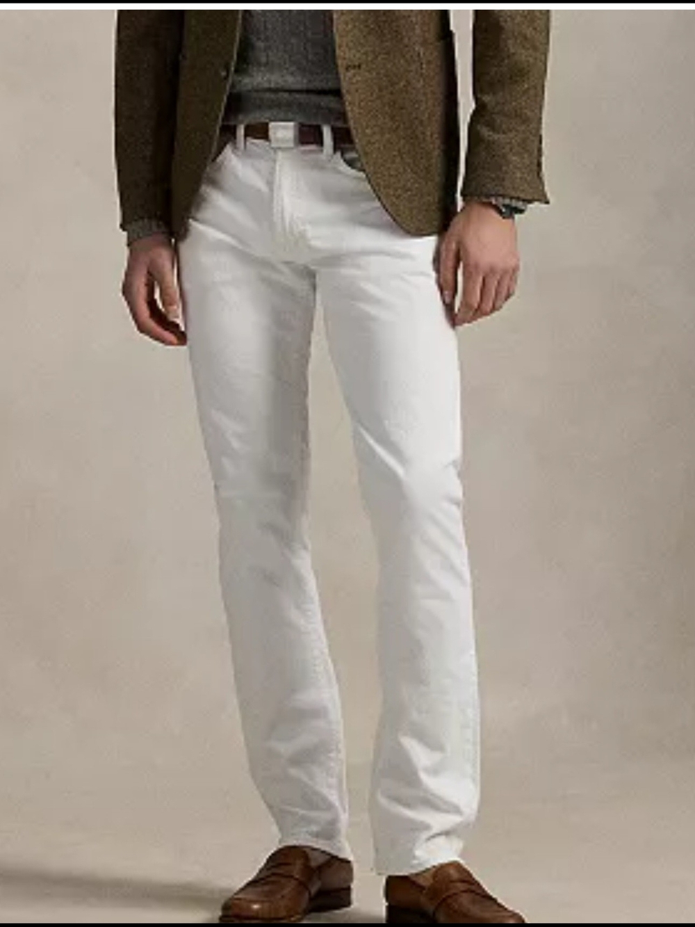 Polo by Ralph Lauren Varick Slim Straight White Jeans Men's 30x30